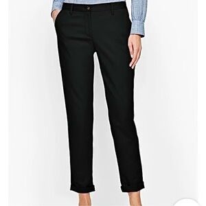 Talbots Black Cropped Straight-Leg Ankle Pants